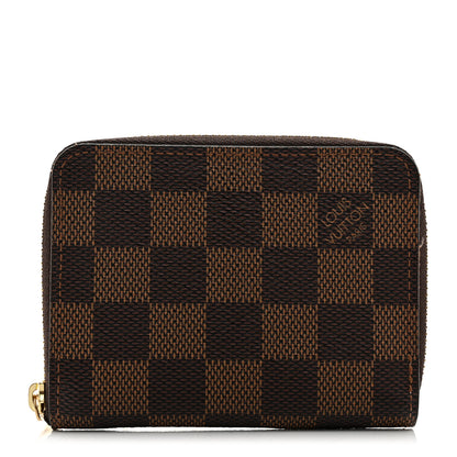 Louis Vuitton Damier Ebene Zippy Coin Purse Rose Ballerine 1 of 6