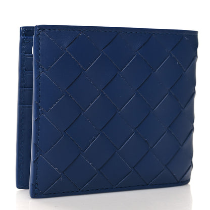 Bottega Veneta Nappa Intrecciato Bi-Fold Wallet Blue 3 of 8