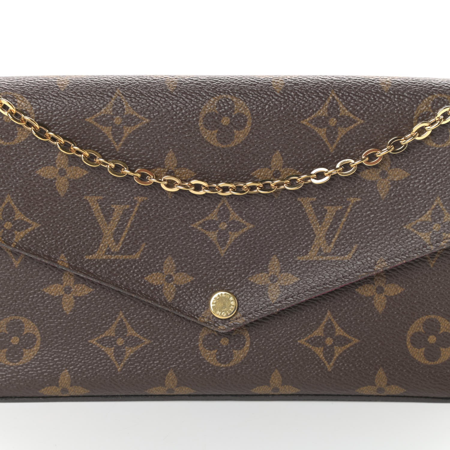 Louis Vuitton Monogram Pochette Felicie Chain Wallet Fuchsia 8 of 10