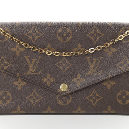 Louis Vuitton Monogram Pochette Felicie Chain Wallet Fuchsia 8 of 10