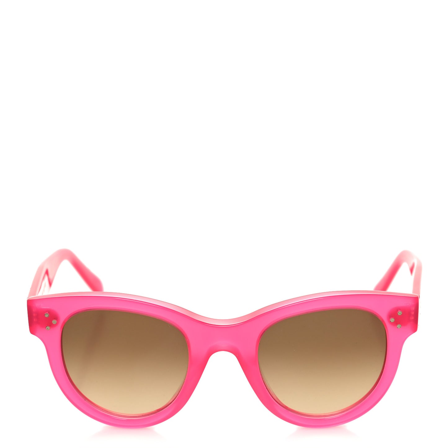 Acetate Studded Mineral Round Sunglasses CL40031N Pink