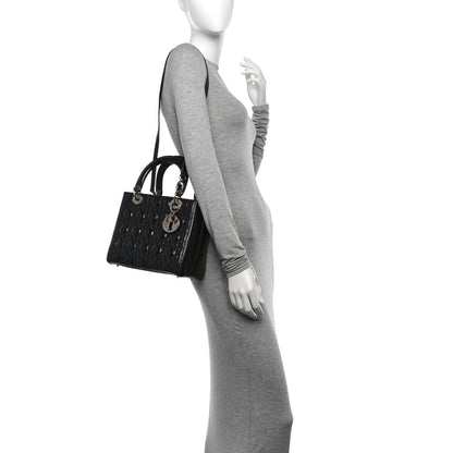 Christian Dior Patent Cannage Medium Lady Dior Navy Blue 2 of 18