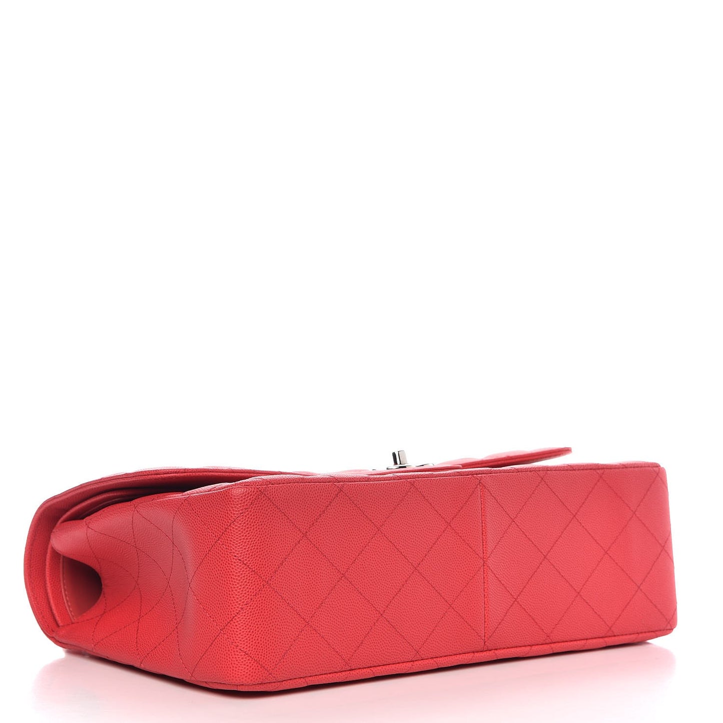 Caviar Quilted Jumbo Double Flap Dark Pink