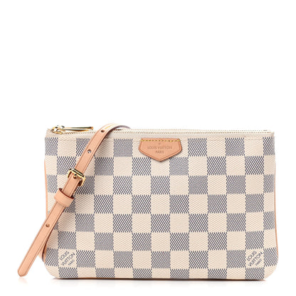 Louis Vuitton Damier Azur Double Zip Pochette 1 of 9
