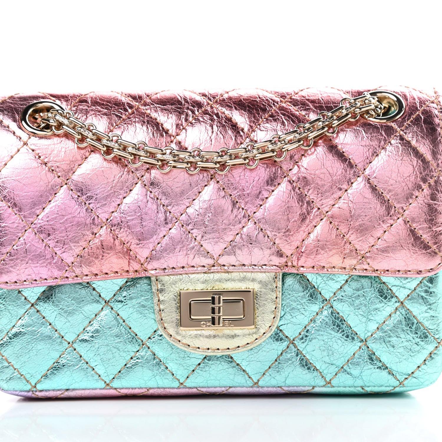 Chanel Metallic Goatskin Quilted Mini 2.55 Reissue Flap Multicolor 8 of 11