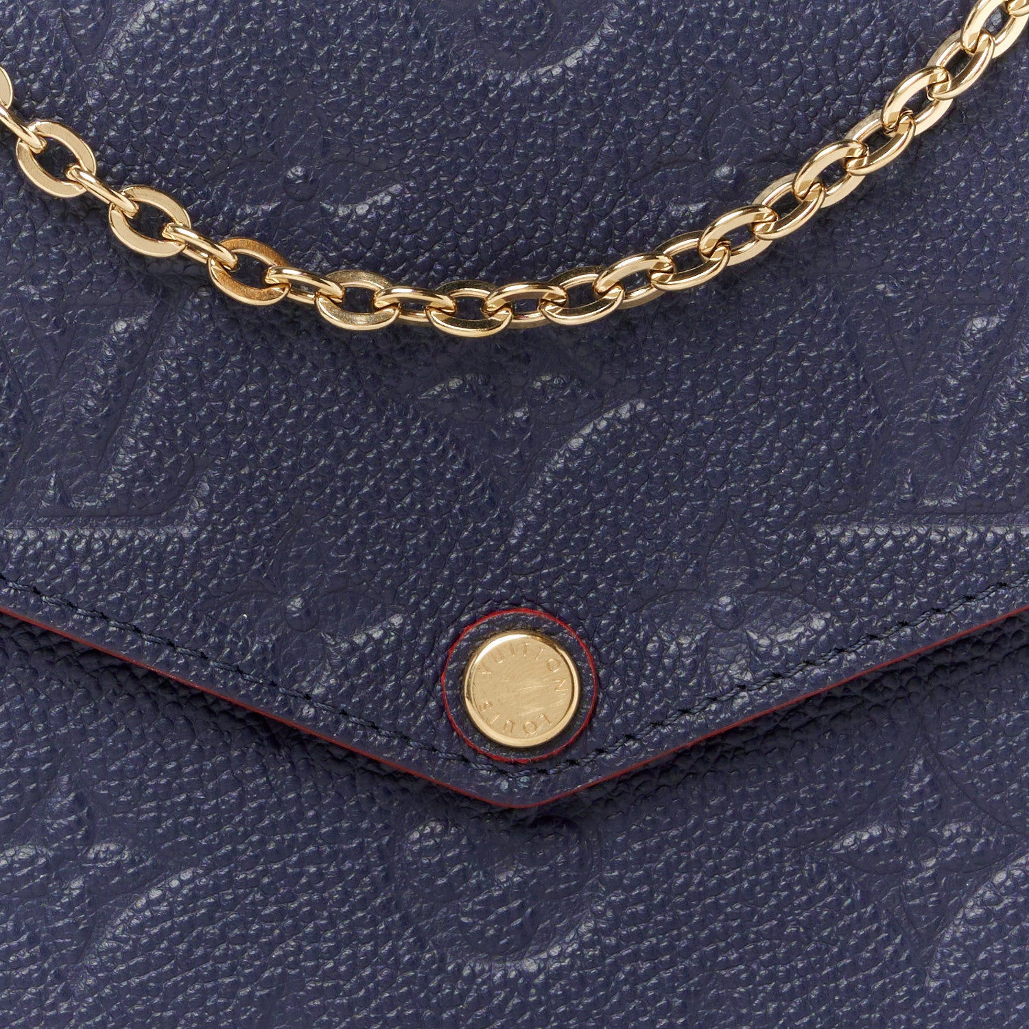 Louis Vuitton Empreinte Pochette Felicie Chain Wallet Marine Rouge 12 of 14