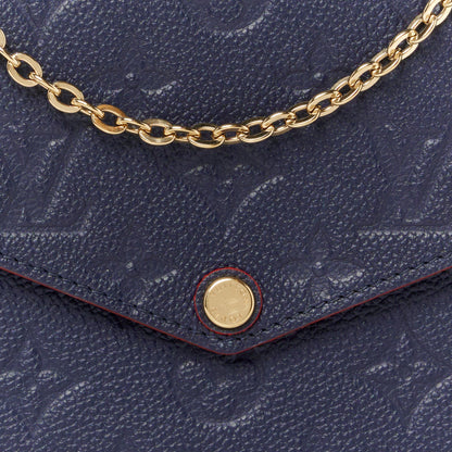 Louis Vuitton Empreinte Pochette Felicie Chain Wallet Marine Rouge 12 of 14