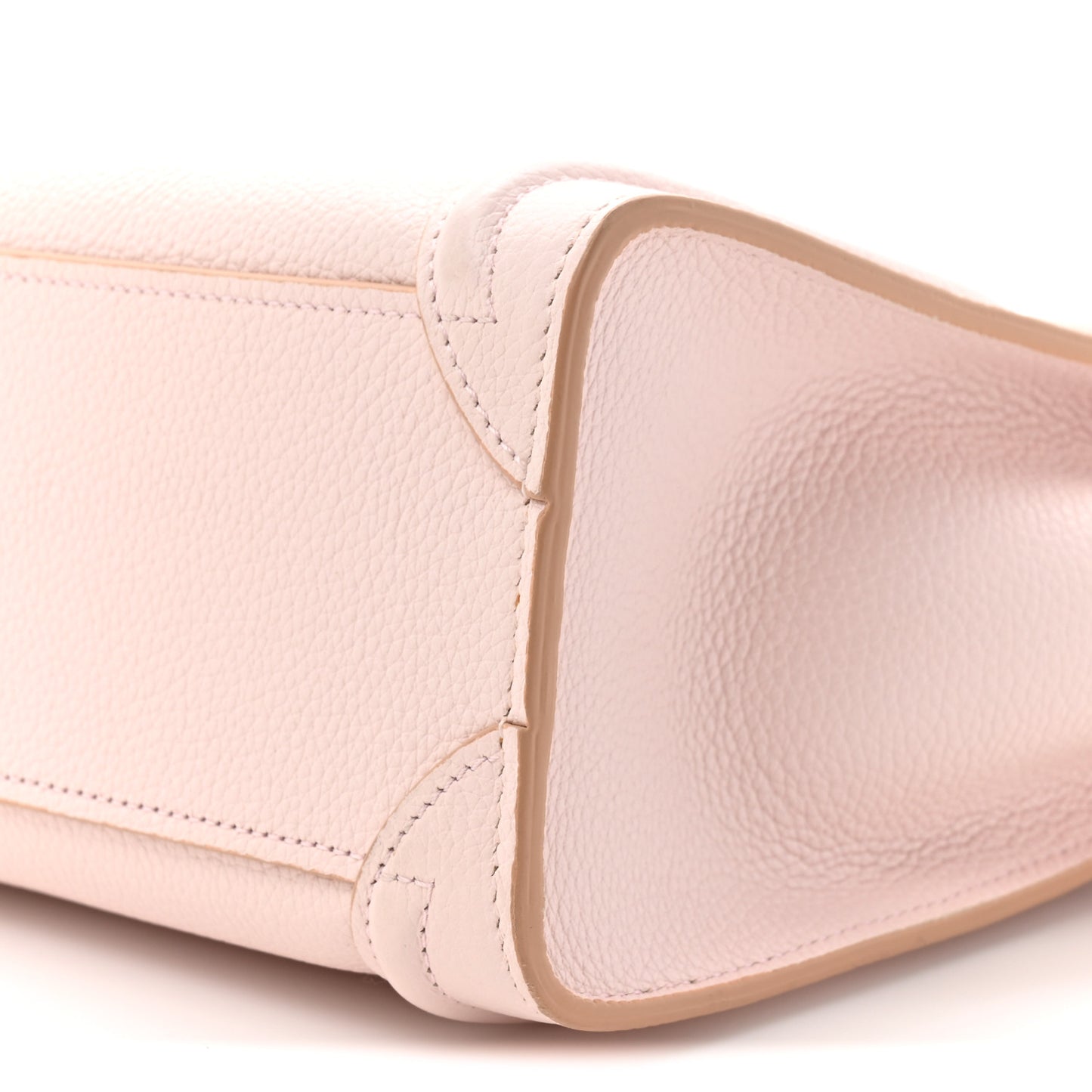 Drummed Calfskin Nano Luggage Pale Pink