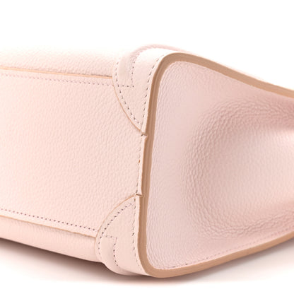 Celine Drummed Calfskin Nano Luggage Pale Pink 9 of 13