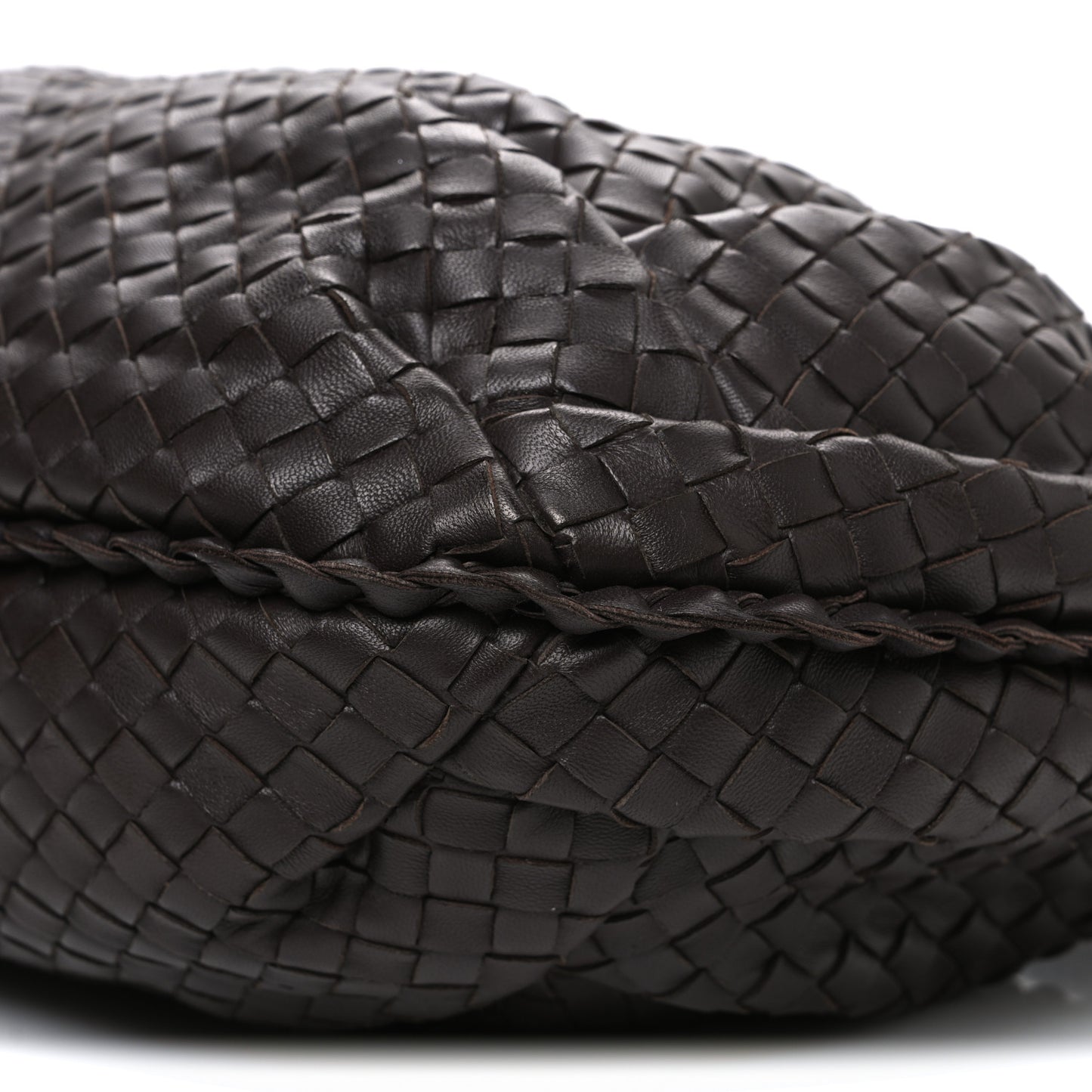 Nappa Intrecciato Medium Belly Veneta Hobo Ebano