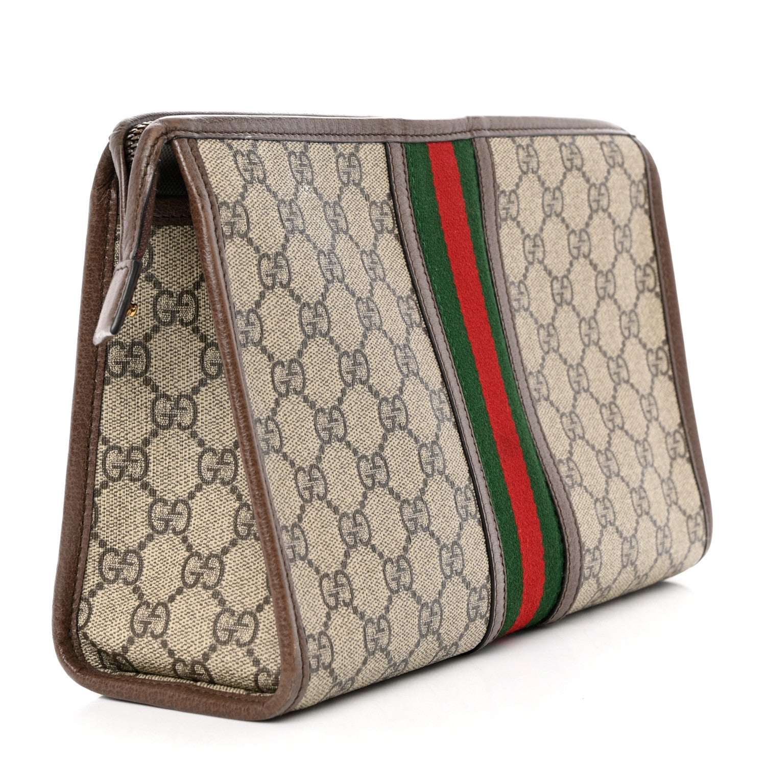 Gucci GG Supreme Monogram Web Toiletry Case Brown 3 of 7
