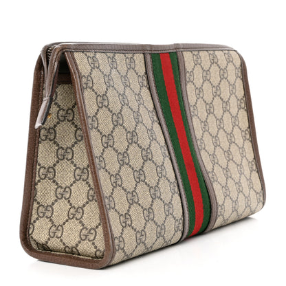 Gucci GG Supreme Monogram Web Toiletry Case Brown 3 of 7