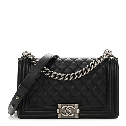Chanel Caviar Quilted Medium Boy Flap Black 1 of 14