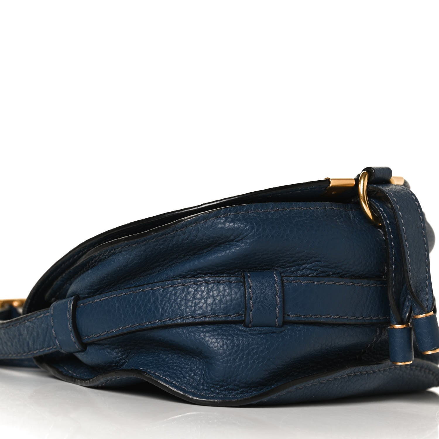 Chloe Calfskin Mini Marcie Round Crossbody Bag Royal Navy 12 of 15