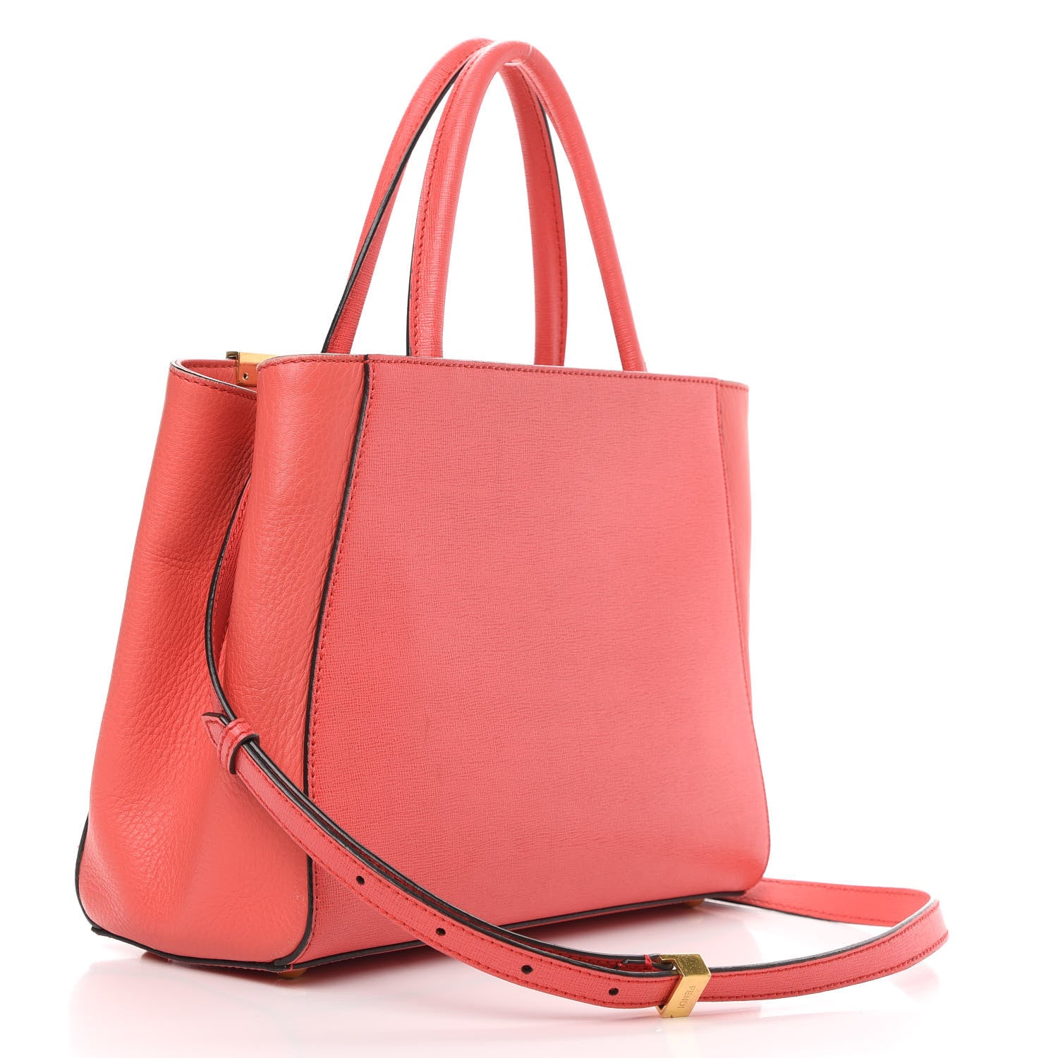 Fendi Vitello Elite Flamingo Petite 2Jours Tote Rosa Exstasy 3 of 12