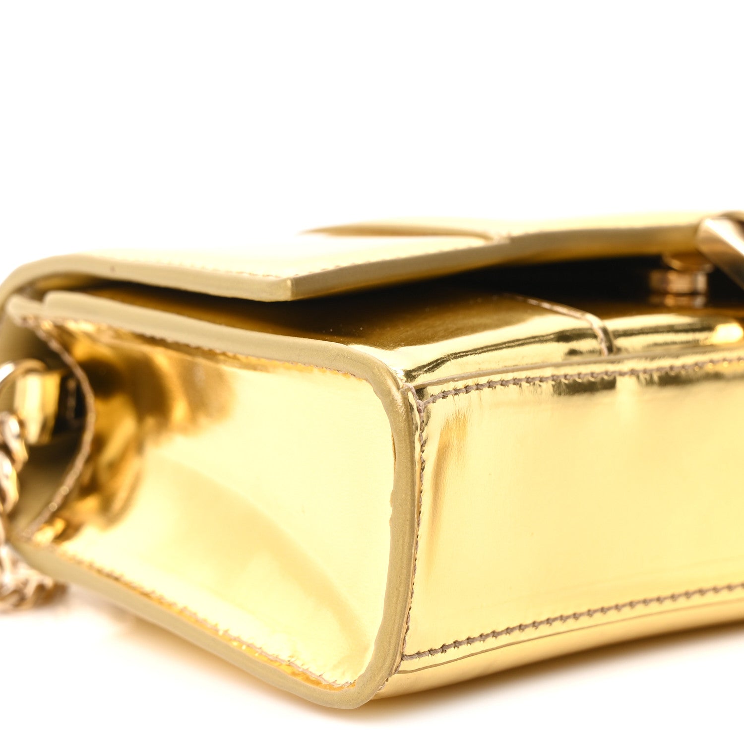 Balenciaga Mirror Calfskin Hourglass Chain Bag Gold 8 of 9