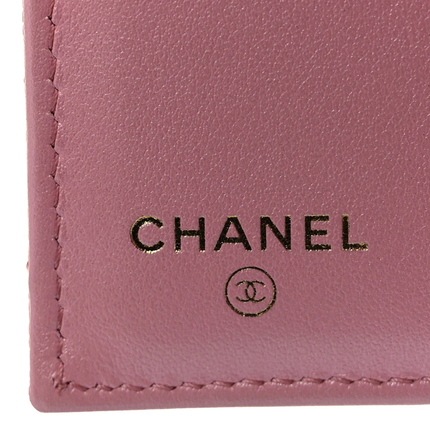 Iridescent Caviar Quilted Small Flap Wallet Rose Pink