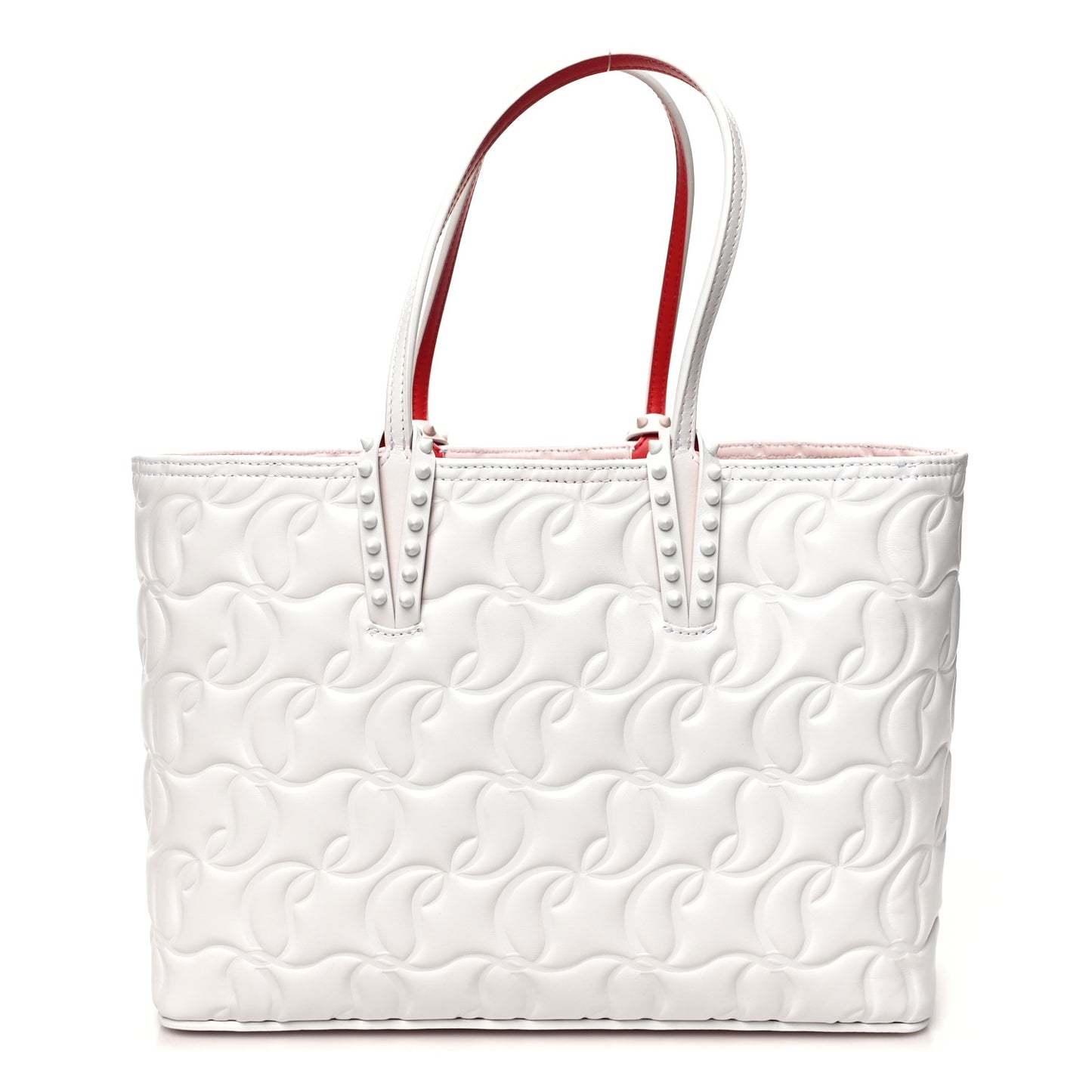 Nappa Embossed Small East West Cabata Tote White