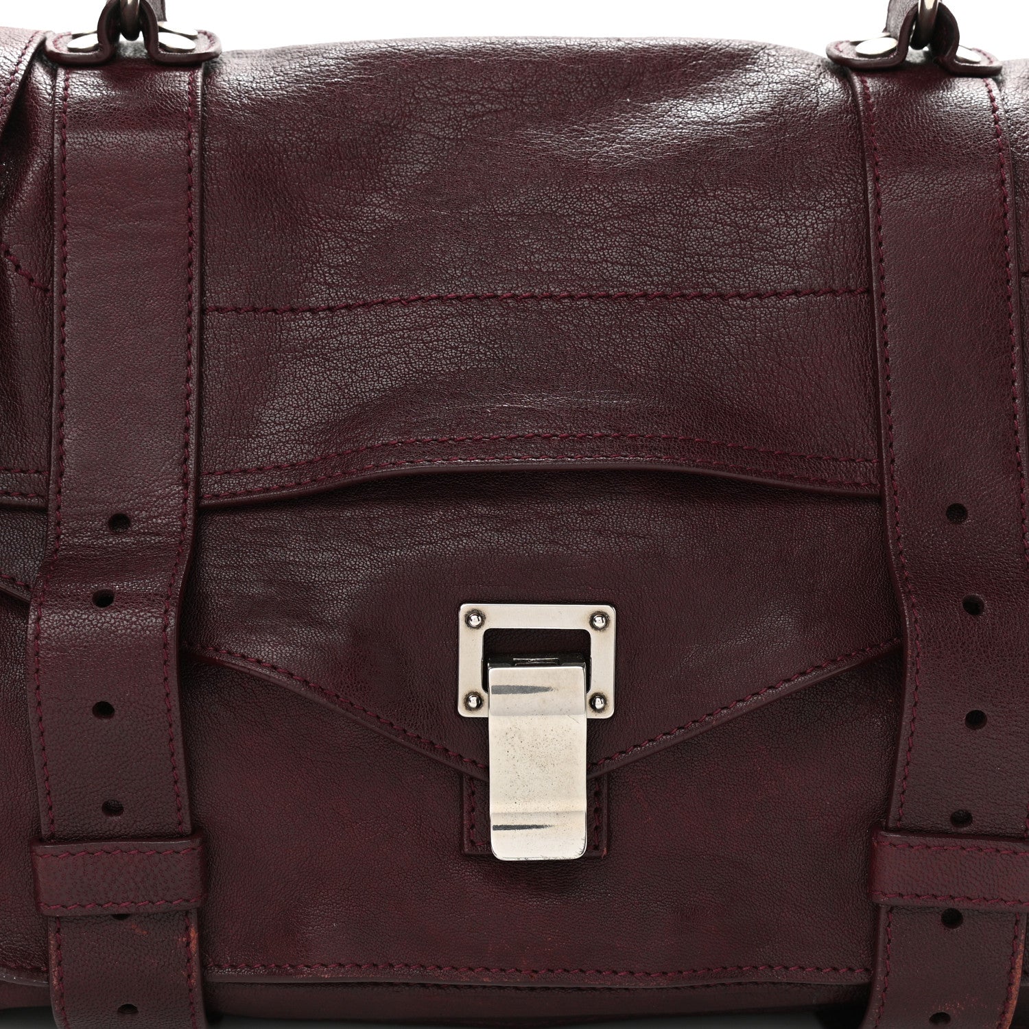 Proenza Schouler Lambskin Medium PS1 Satchel Burgundy 8 of 12