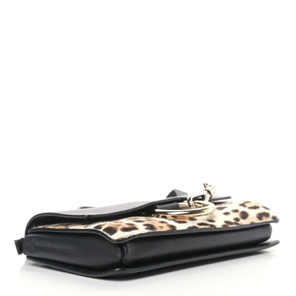 Chloe Calfskin Pony Hair Leopard Print Small Faye Shoulder Bag Abstract White 3 of 11