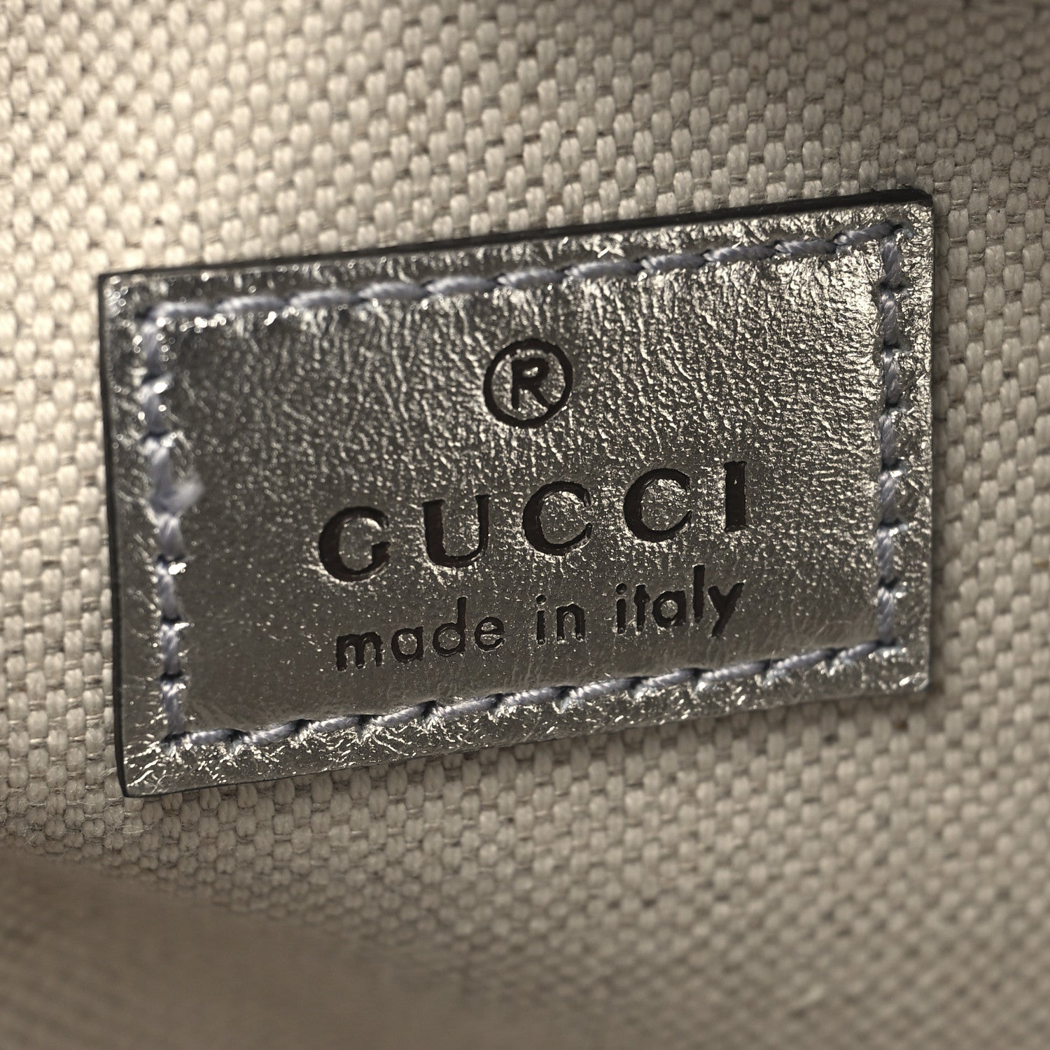 Gucci Metallic Sakai Be Green Calfskin Diagonal Stitched Small Blondie Shoulder Bag Silver 6 of 11