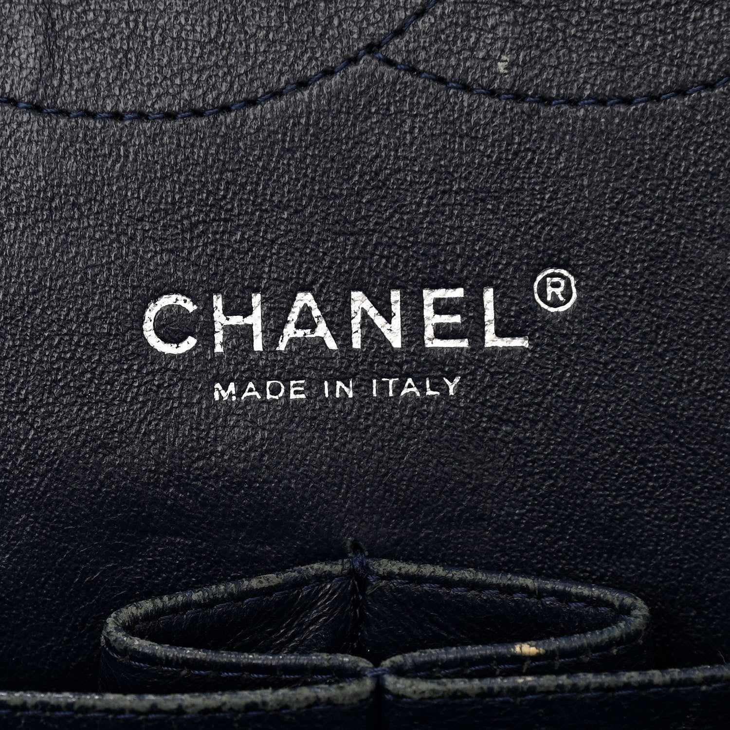 Chanel Caviar Quilted Jumbo Double Flap Navy Blue 6 of 11