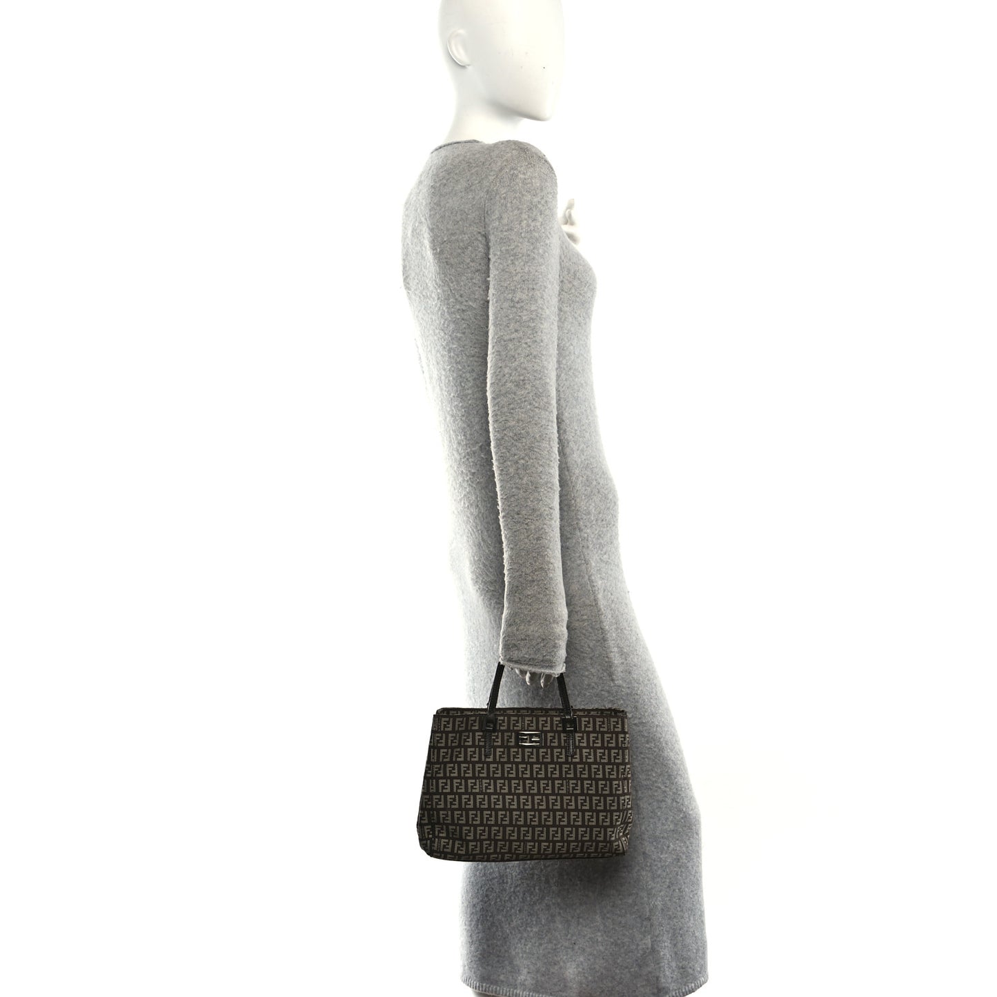 Zucchino Vitello Small Tote Testa di Moro Beige