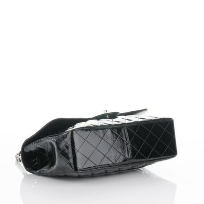 Chanel Distressed Patent Quilted Jumbo Single Flap Black 4 of 7