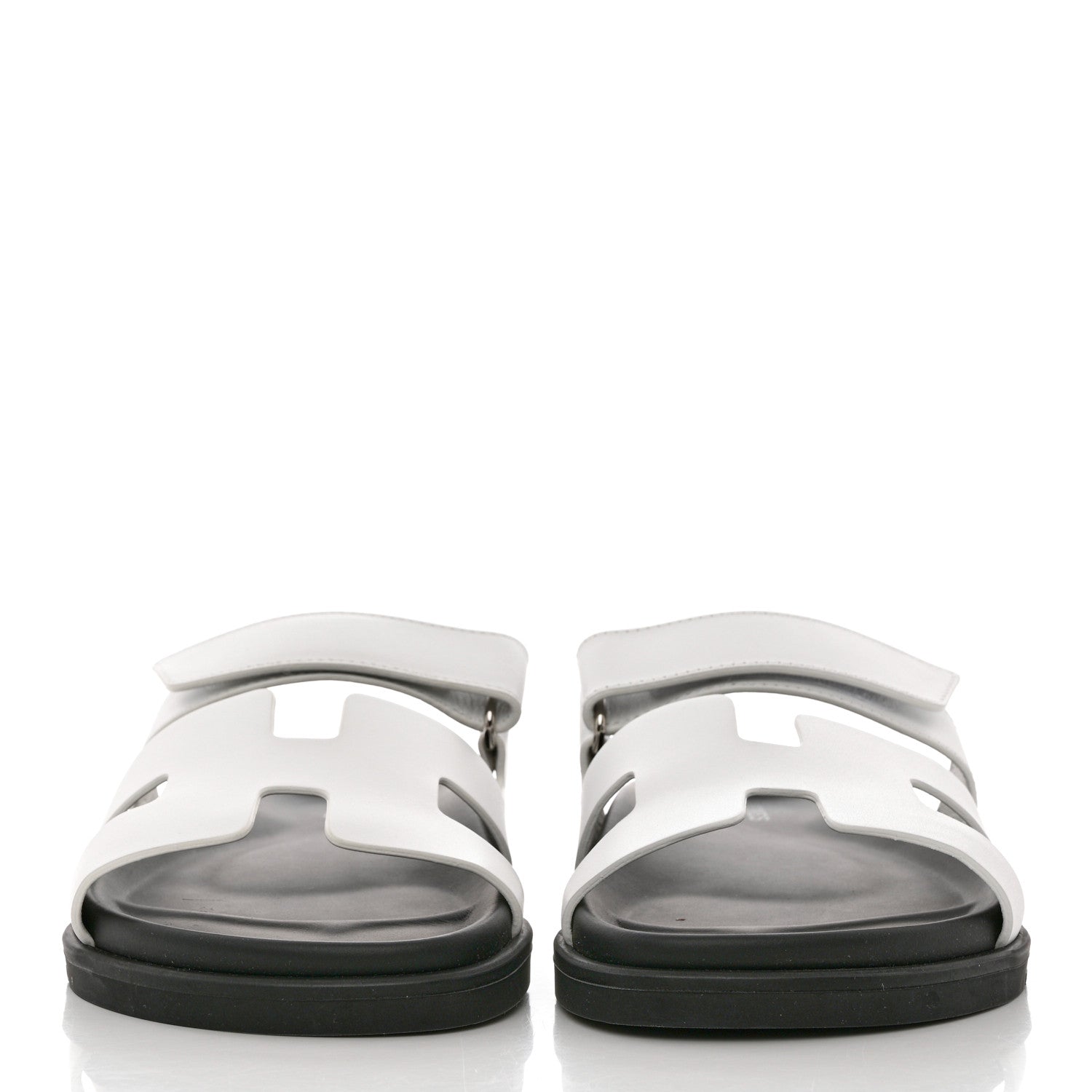 Hermes Calfskin Womens Chypre Sandals 39.5 White 2 of 9