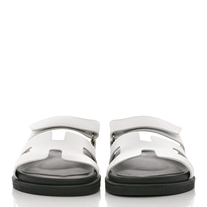 Hermes Calfskin Womens Chypre Sandals 39.5 White 2 of 9