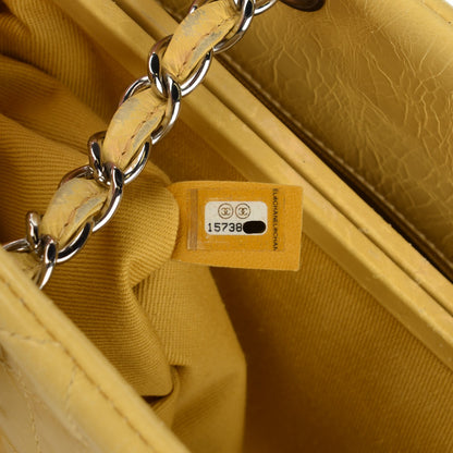 Chanel Glazed Calfskin Quilted Medium Just Mademoiselle Yellow 7 of 7