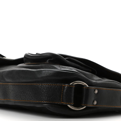 Christian Dior Calfskin Medium Gaucho Double Saddle Bag Black 20 of 21