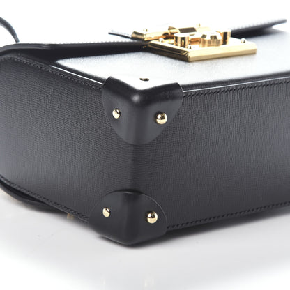 Gucci Calfskin Small Padlock Bamboo Shoulder Bag Black 9 of 9
