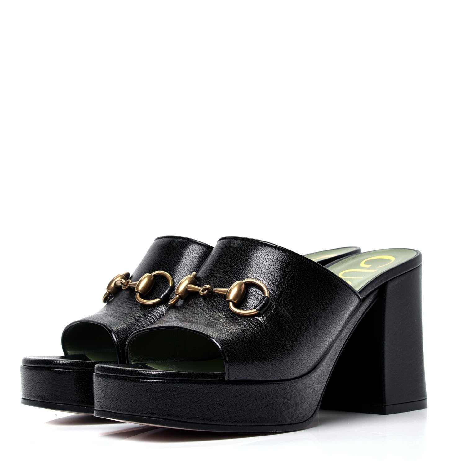 Gucci Granada Kid Houdan Platform Slide Sandals 36.5 Black 4 of 10