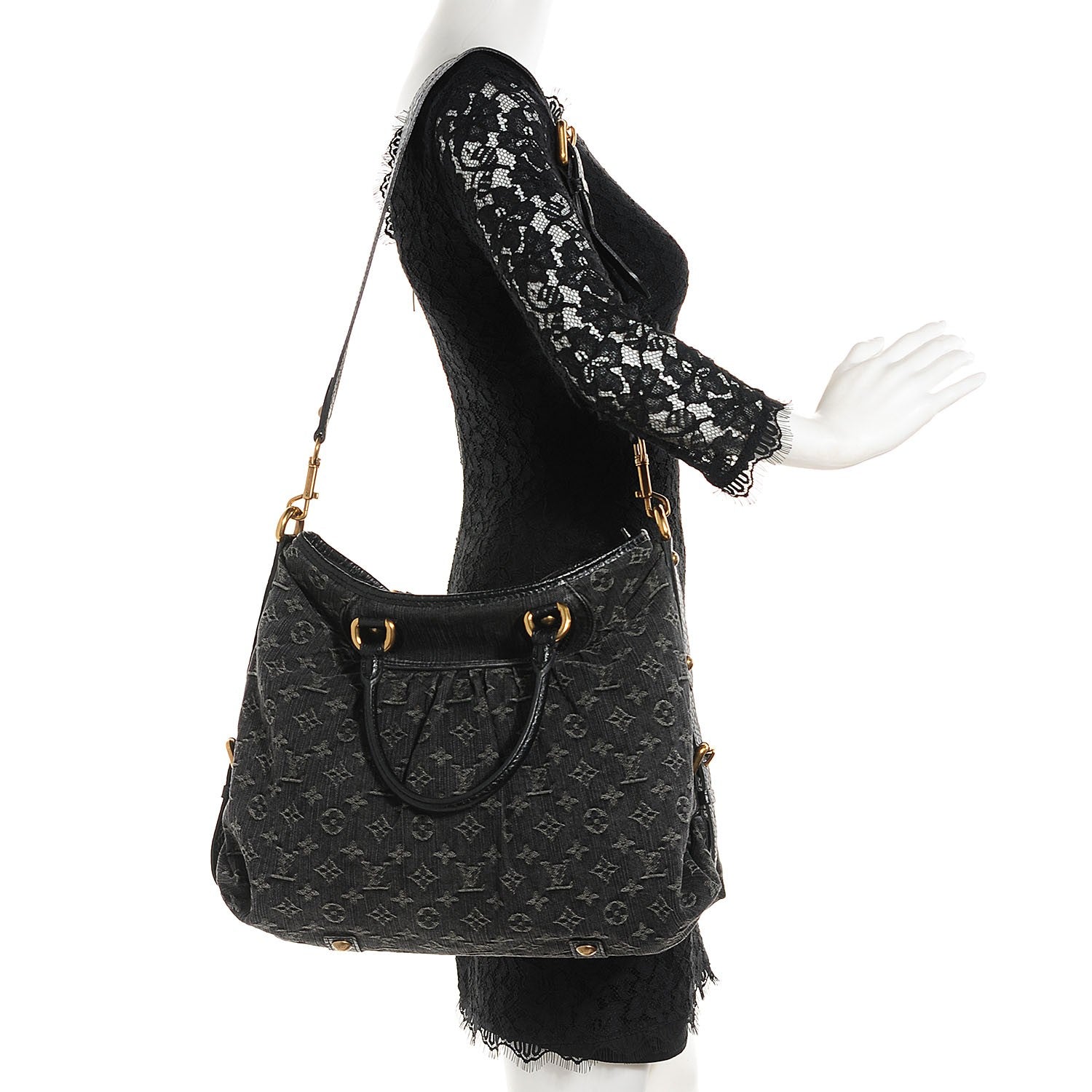 Louis Vuitton Denim Neo Cabby GM Black 2 of 6