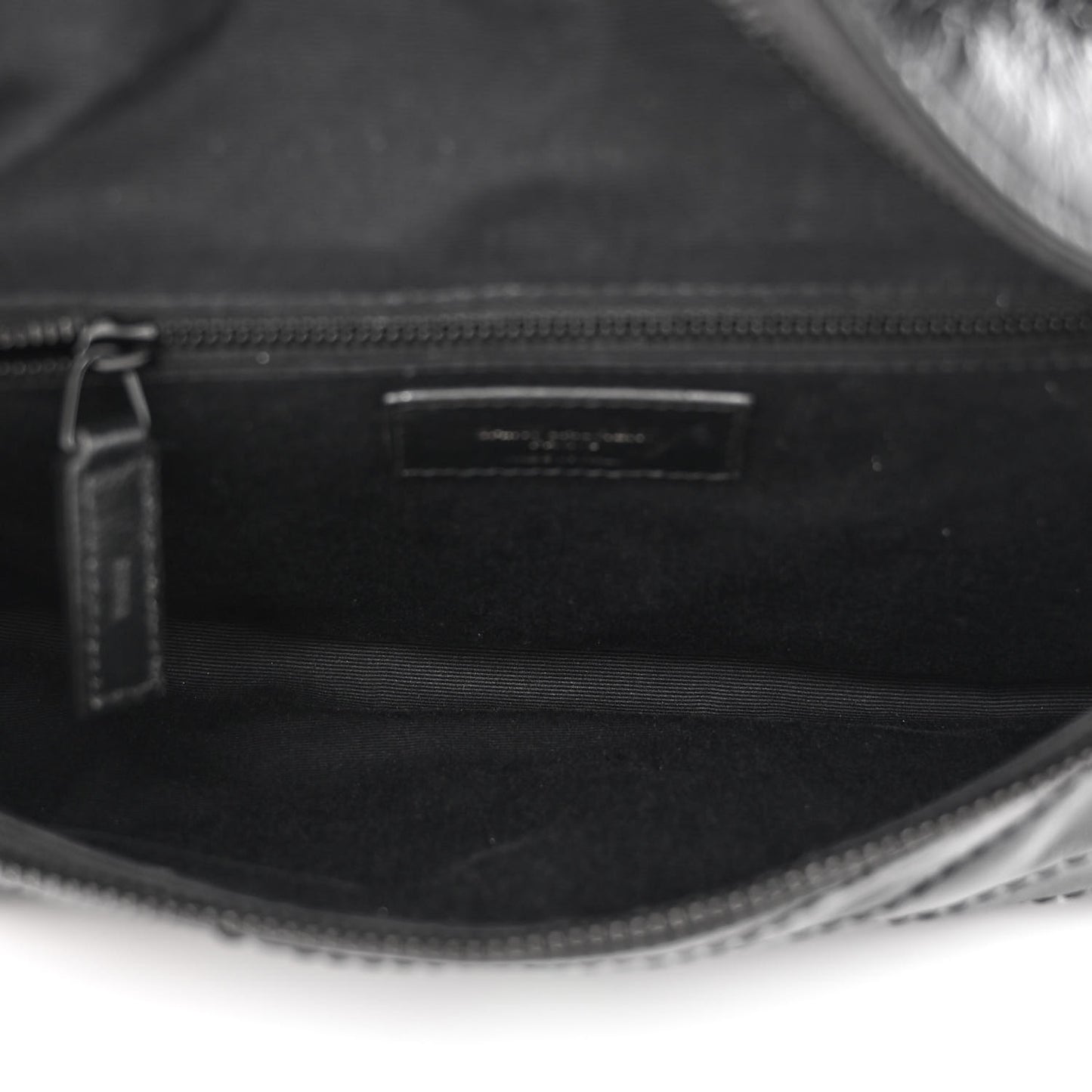 Crinkled Calfskin Matelasse Monogram Niki Body Bag Black