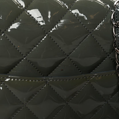 Chanel Patent Quilted Jumbo Single Flap Green 11 of 12
