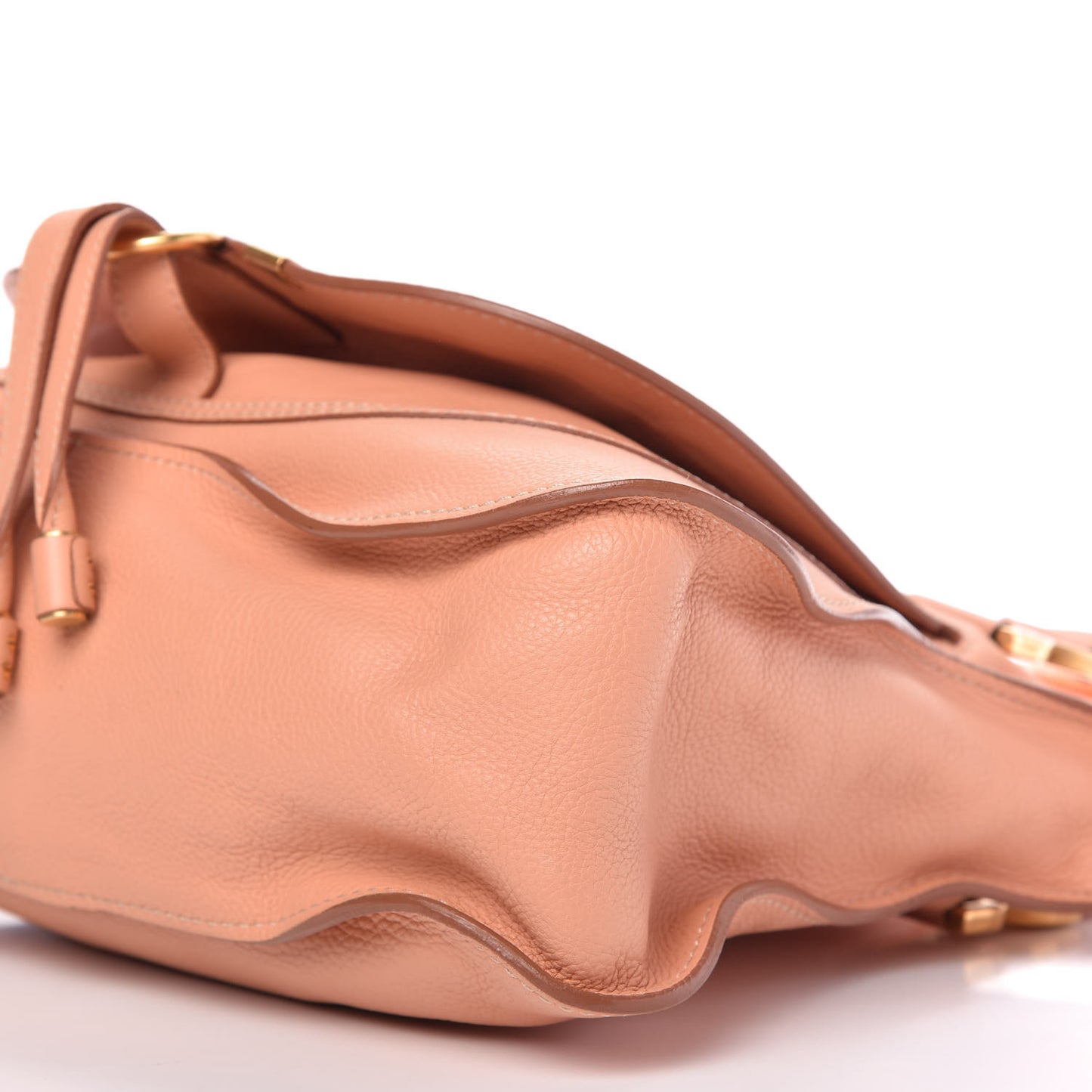 Calfskin Medium Marcie Satchel Coral Sands