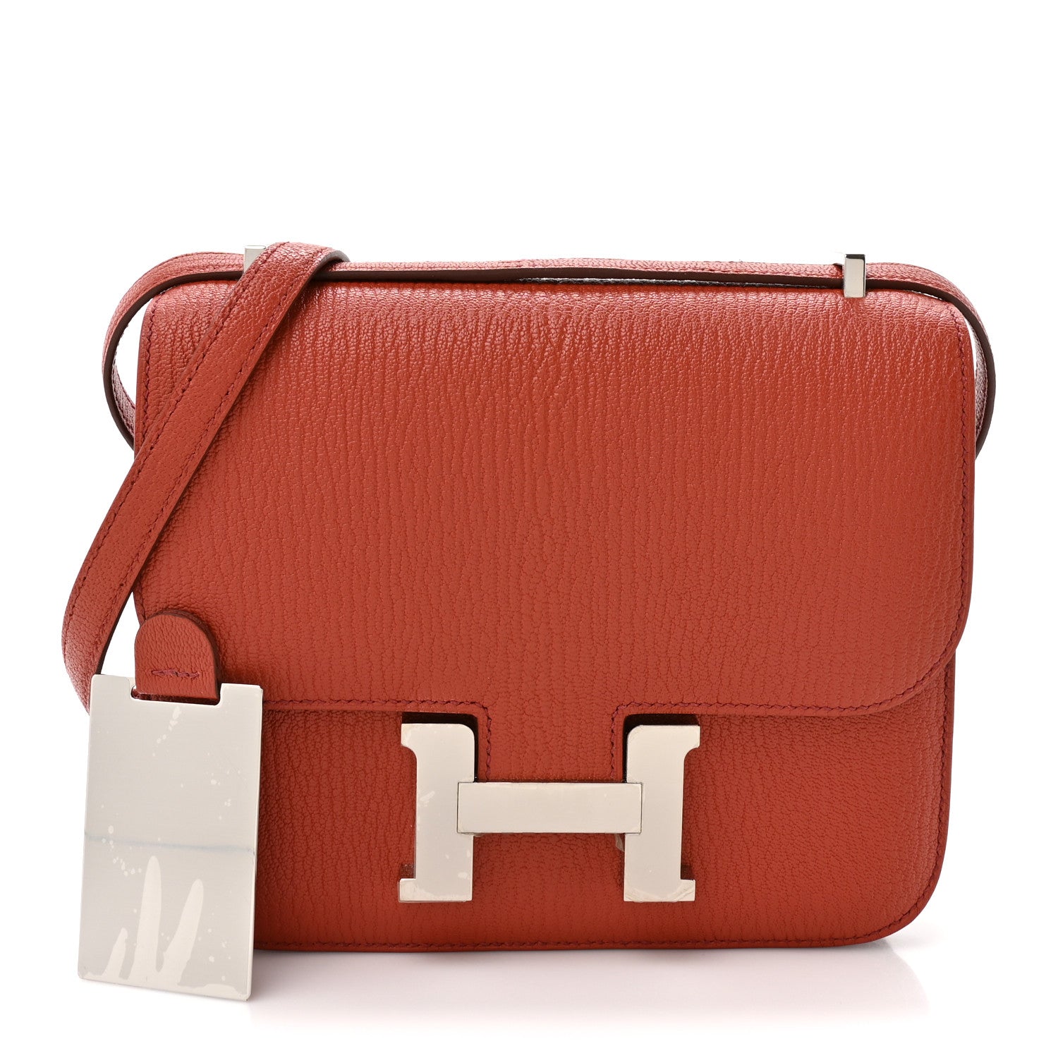 研磨済　HERMES　エルメス Hermes Chevre Mysore Verso Constance 18 Brique Rose Lipstick