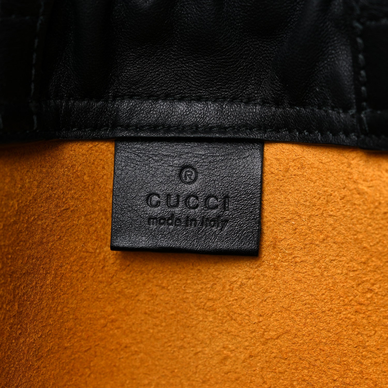 Gucci Calfskin Coco Capitan Logo Drawstring Backpack Yellow 6 of 12