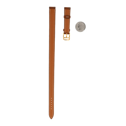 Hermes Swift Heure H Hour Watch PM Double Tour Strap Gold 2 of 6