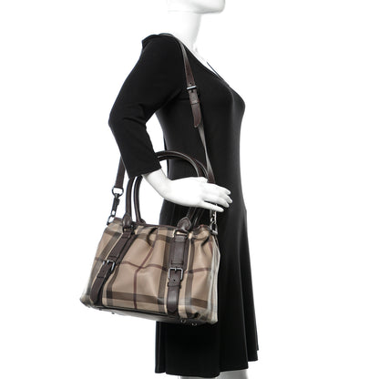 Burberry Smoked Check Small Northfield Tote Plum 4 of 20