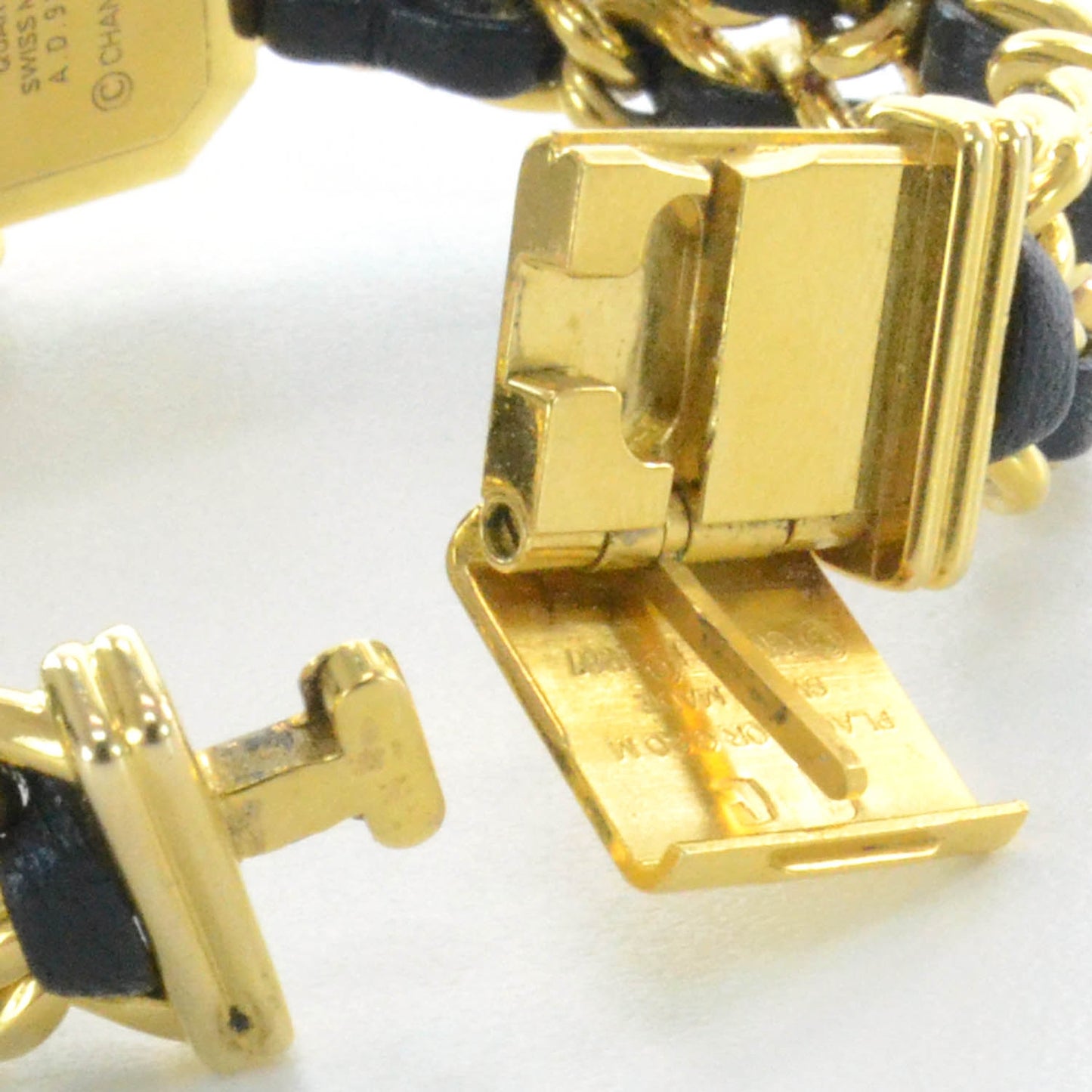 Stainless Steel Lambskin 20mm Chain Premiere Quartz Watch Gold L