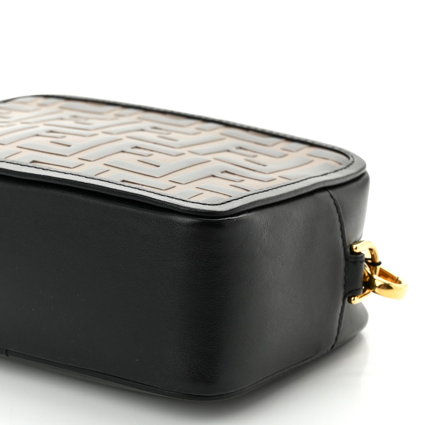 Vitello Century Bi-Color FF 1974 Embossed Mini Camera Case Maya Black