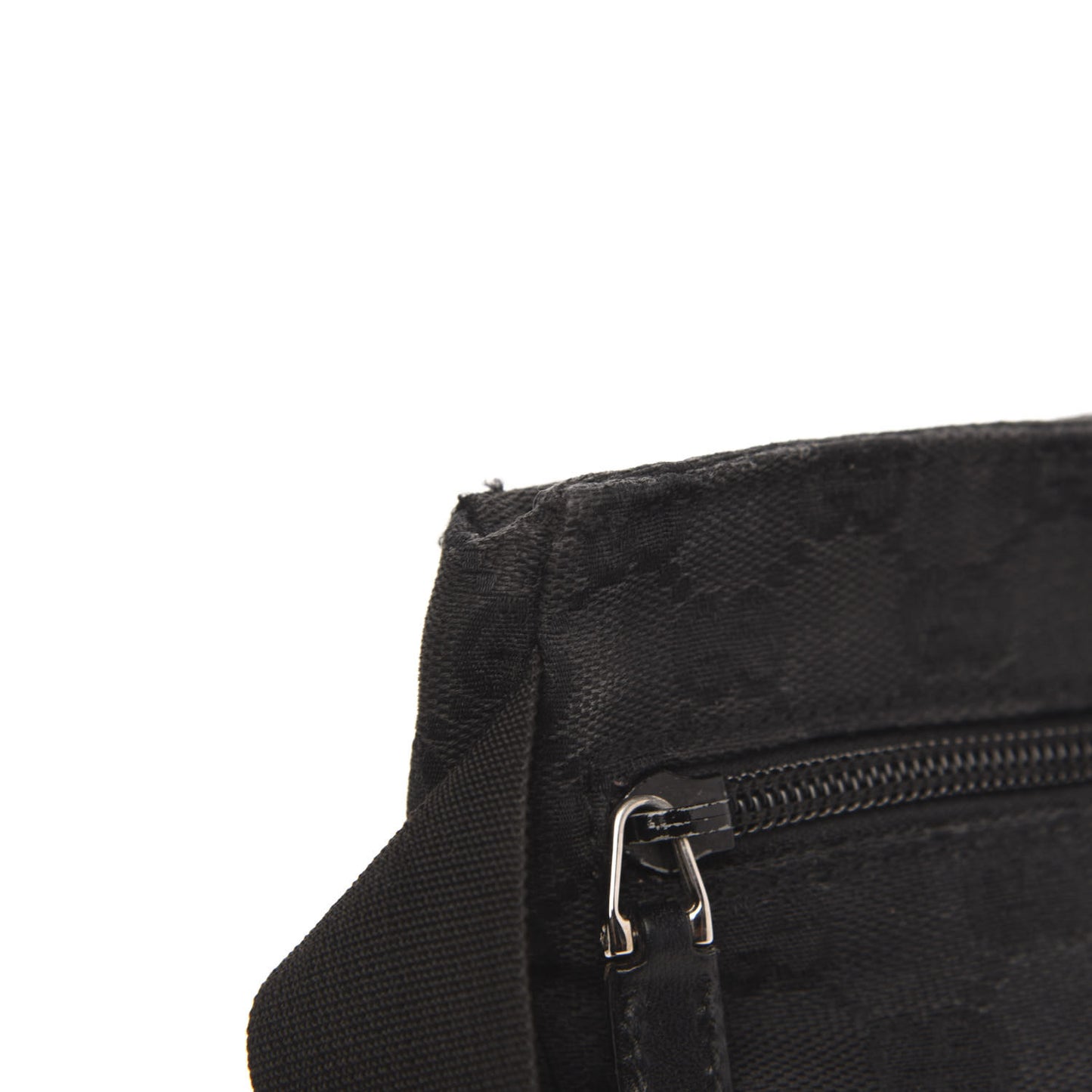 GG Monogram Double Pocket Belt Bag Black