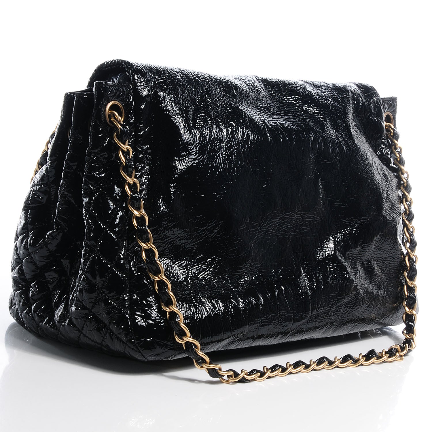 Chanel Patent Large Rock and Chain Flap Black 3 of 7