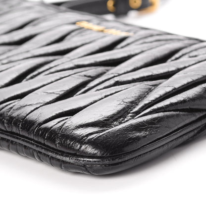 Miu Miu Nappa Lux Matelasse Wristlet Black 10 of 10