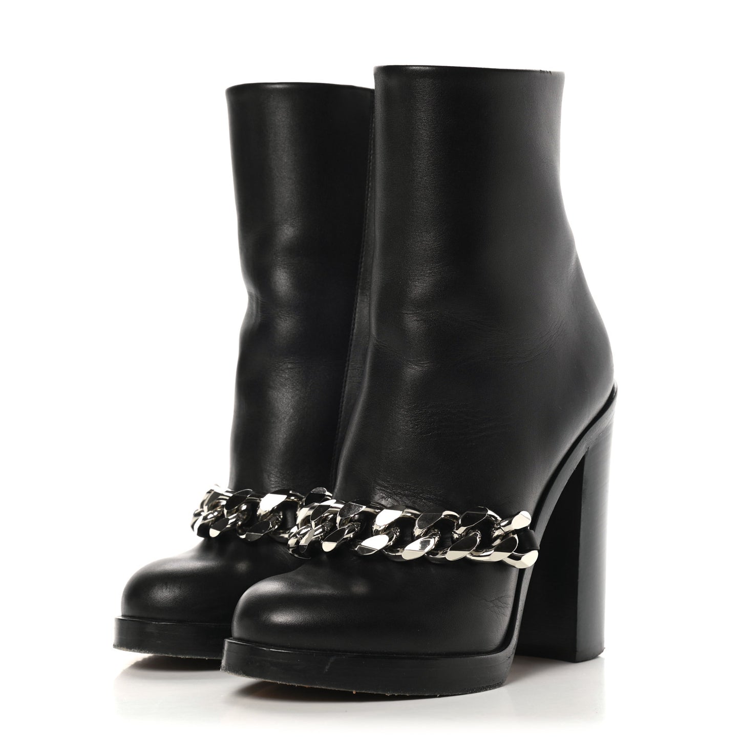Calfskin Mibotte Chain Boot 35 Black