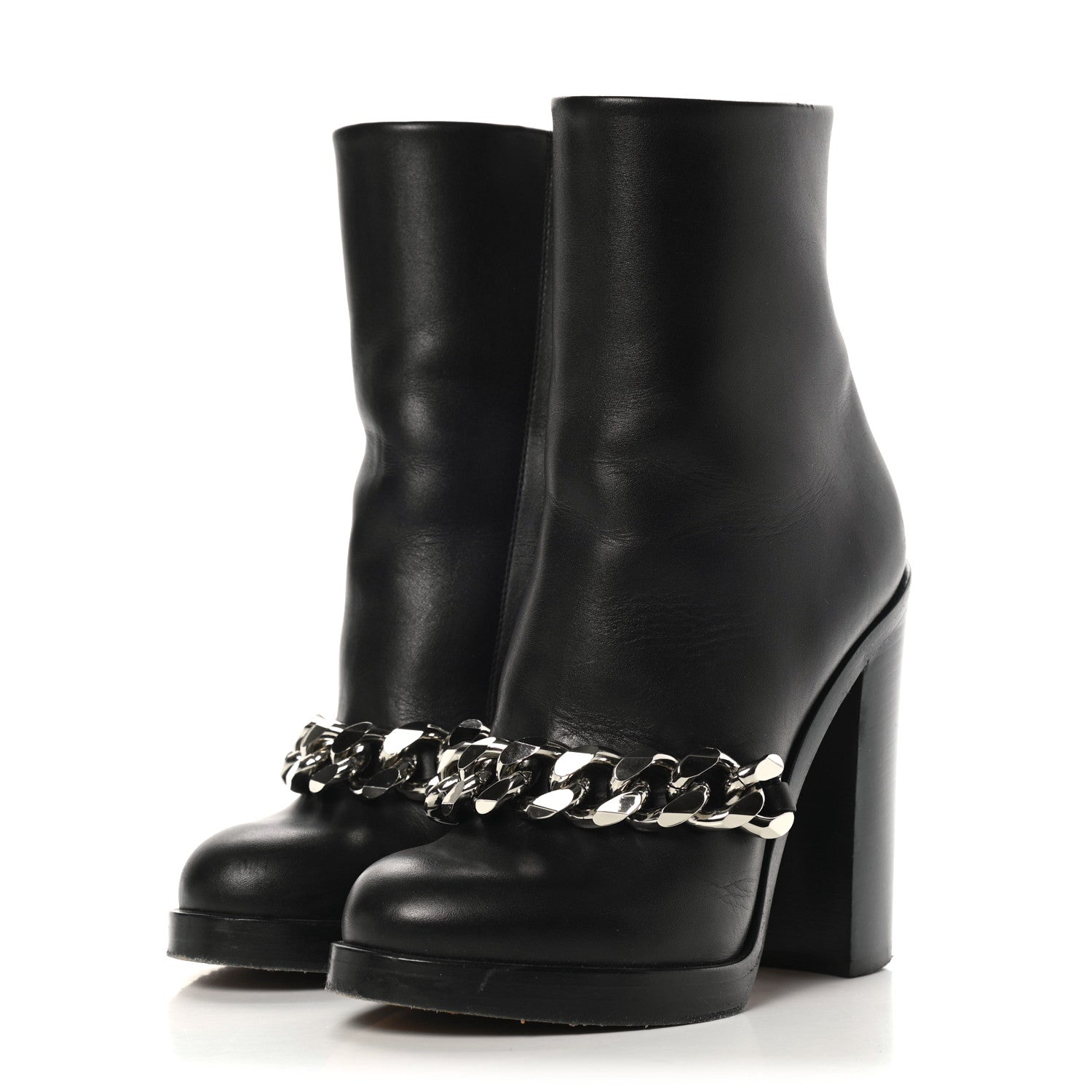 Givenchy Calfskin Mibotte Chain Boot 35 Black 3 of 12
