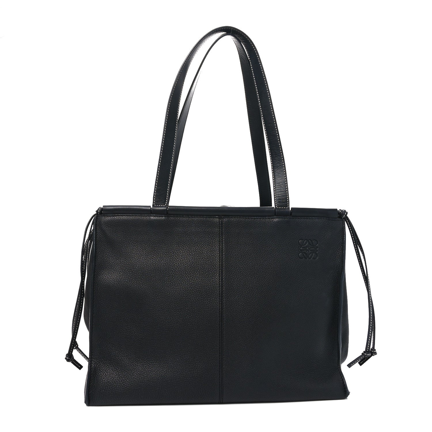 Loewe Grained Calfskin Small Cushion Tote Black 1 of 10